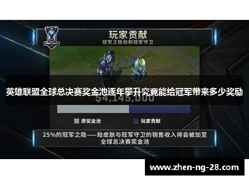 英雄联盟全球总决赛奖金池逐年攀升究竟能给冠军带来多少奖励